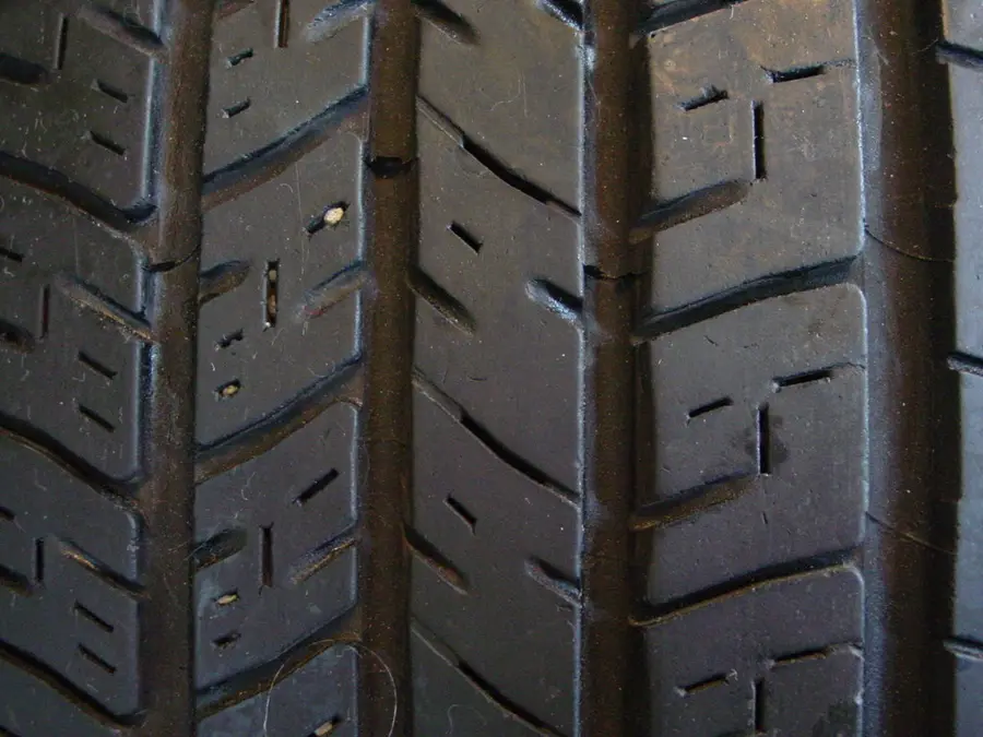 Close-up of tire tread